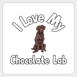 I Love My Chocolate Lab Sticker